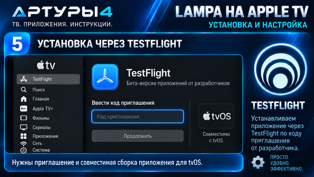 Lampa на APPLE TV