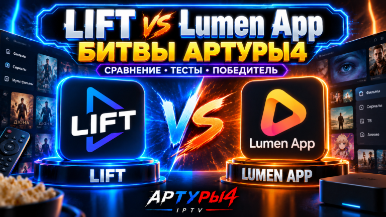 LIFT vs Lumen App — БИТВА МЕДИАТЕК. Что лучше для Android TV и TV BOX? Битвы АРТУРЫ4